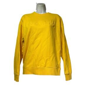 Bumble Yellow Embossed Logo Crewneck Sweatshirt Womens Size M